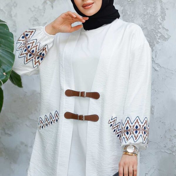 معطف حجاب إكرو منقوش 4363e