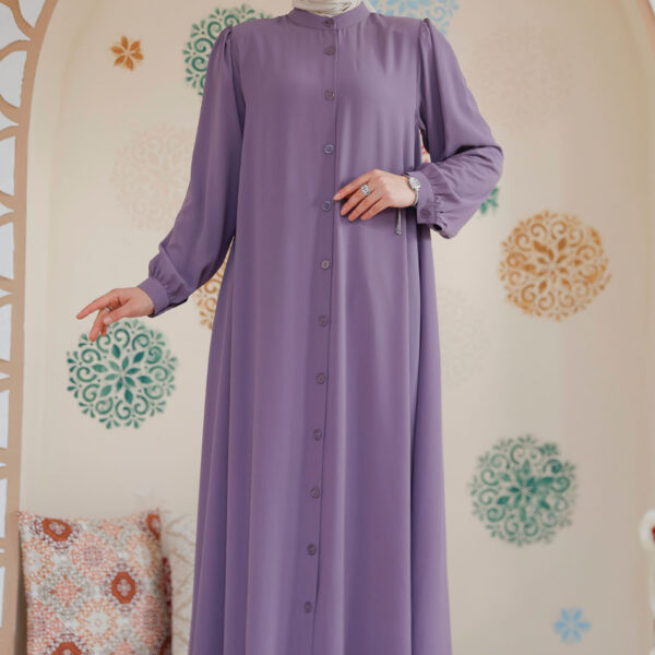 عباية حجاب ليلك بأزرار 45283lıla