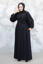 عباية حجاب سوداء بأزرار 45277s