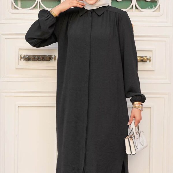 سترة حجاب سوداء بأزرار 41401s
