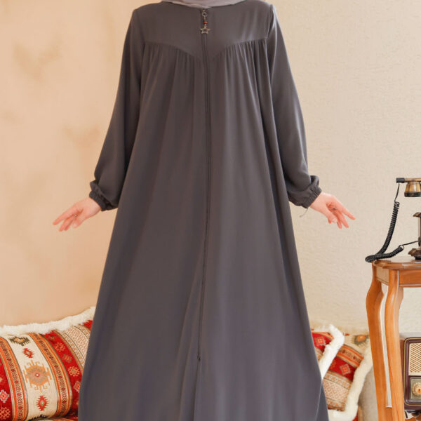 عباية حجاب مدخنة بسحاب 45285fu