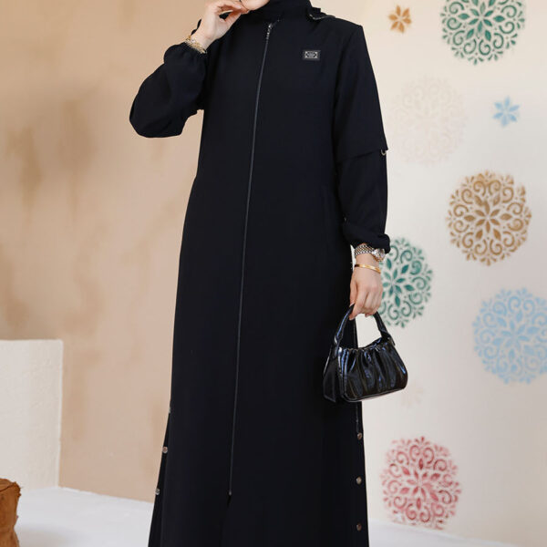 عباية حجاب سوداء بسحاب 61362s
