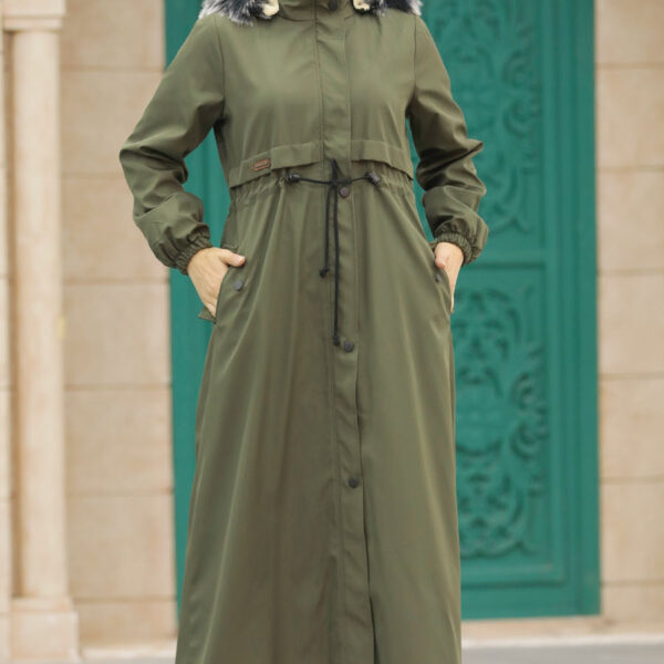 نيفا ستايل - فروي كاكي حجاب سترة 60506hk