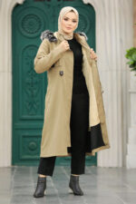 نيفا ستايل - سترة حجاب من الفرو المنك 60652v - صورة من 2