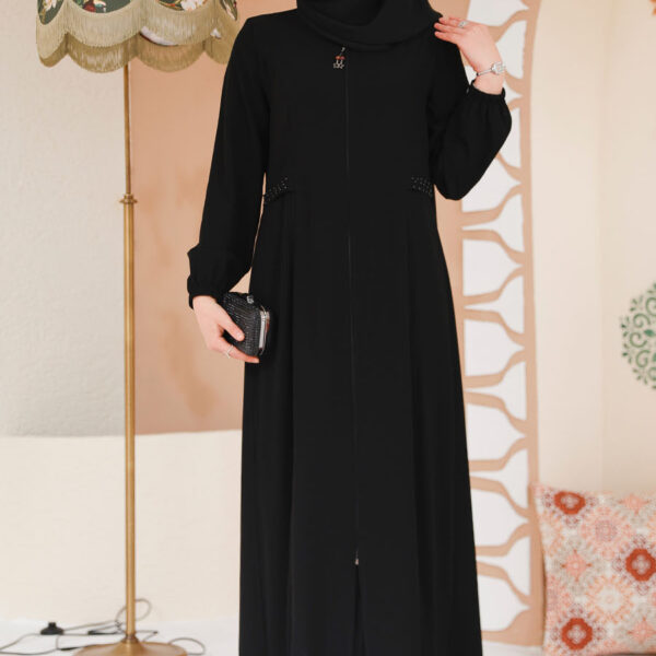 عباية حجاب سوداء مفصلة 45289s