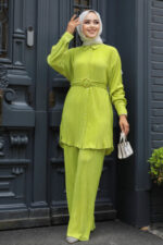 بدلة حجاب صفراء حمضية مطوية 100044asr - صورة من 4