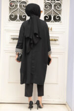 شرابة مفصلة الحجاب الأسود تونك 651s - صورة من 2