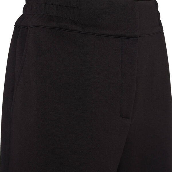 بنطال محبوك بخصر مطاطي أسود