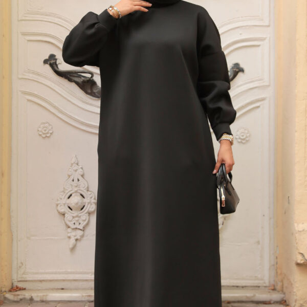 فستان حجاب أسود 23641s