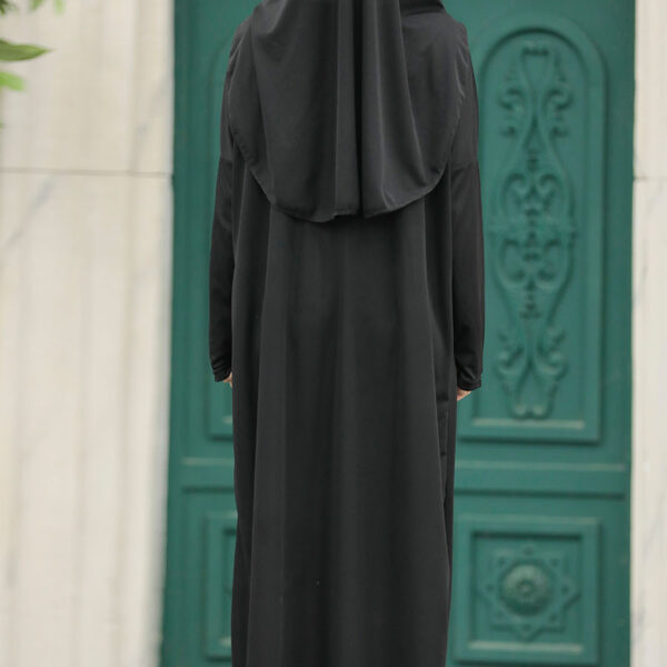 فستان صلاة الحجاب الأسود 18301s