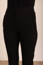 بنطلون أسود عالي الخصر ذو شكل نحيف - صورة من 2