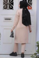 بدلة سلمون حجاب مزدوجة 80012smn - صورة من 3