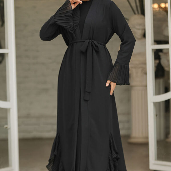 عباية حجاب سوداء منتفخة 4482s